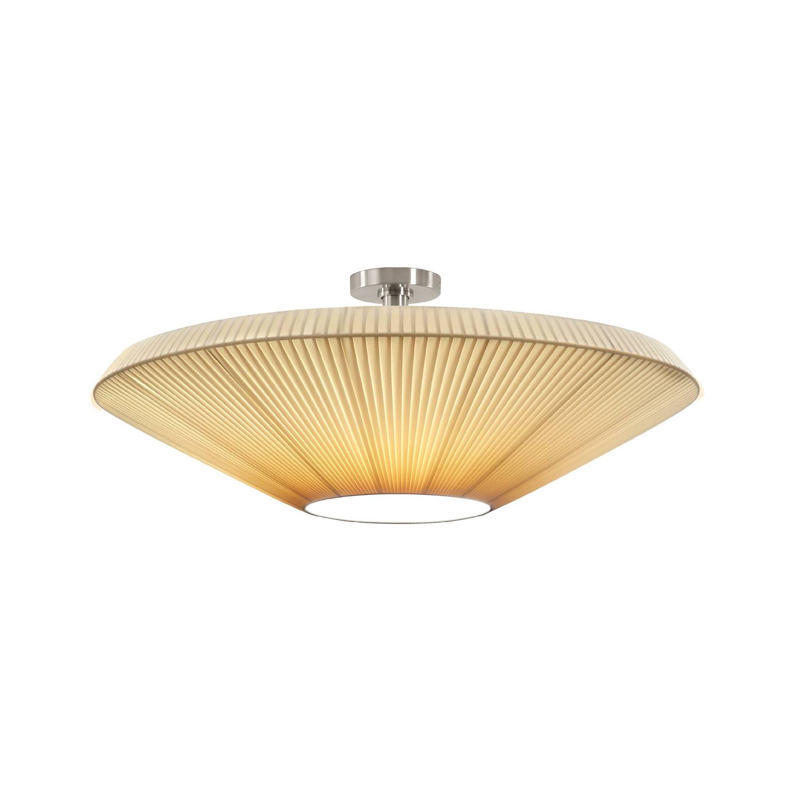 Bover Deckenlampe Siam 80, nickel/cremefarben, Kunststoff von Bover