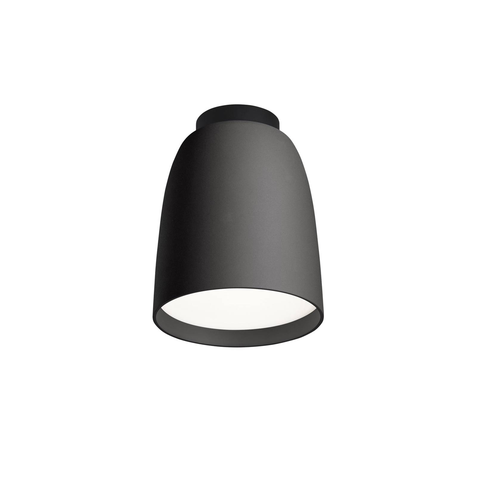 Bover LED-Außen-Deckenlampe Nut, schwarz, Alu/Stahl, Ø 10 cm von Bover