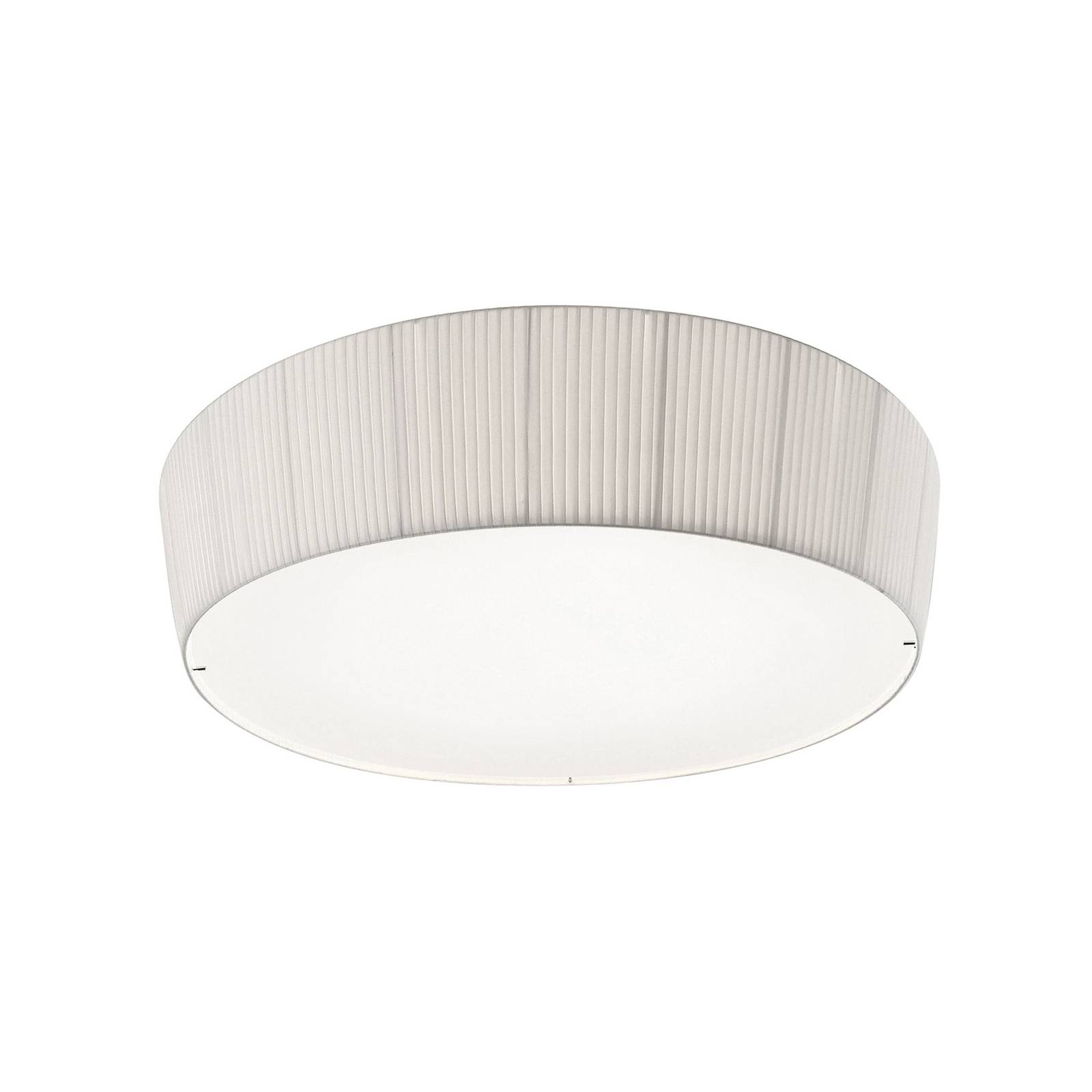 Bover LED-Deckenlampe Plafonet, Ø 60 cm, weiß, Alu/Stoff von Bover