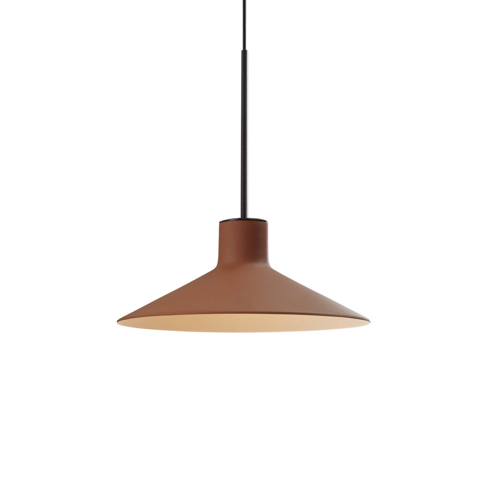 Bover LED-Einbau-Hängelampe Platet, schwarz/terracotta von Bover