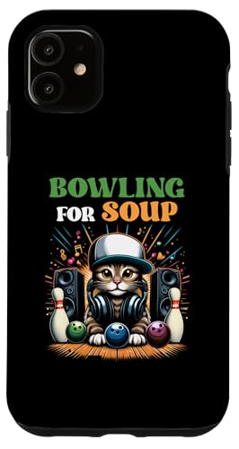 Hülle für iPhone 11 Bowling für Suppe Musik Katze Stil DJ Katze trägt Kopfhörer von Bowling For Soup Music Cat DJ Cat Wearing