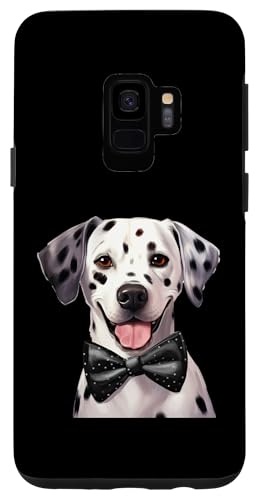 Hülle für Galaxy S9 Dalmatiner Hund mit Fliege, Schwarz von Bowtie & Bark Tees