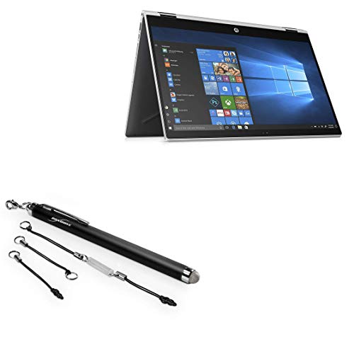 BoxWave Eingabestift kompatibel mit HP Pavilion x360 Convertible 2-in-1 (29,5 cm) – EverTouch kapazitiver Stylus, kapazitiver Eingabestift mit Faserspitze, Tiefschwarz von BoxWave