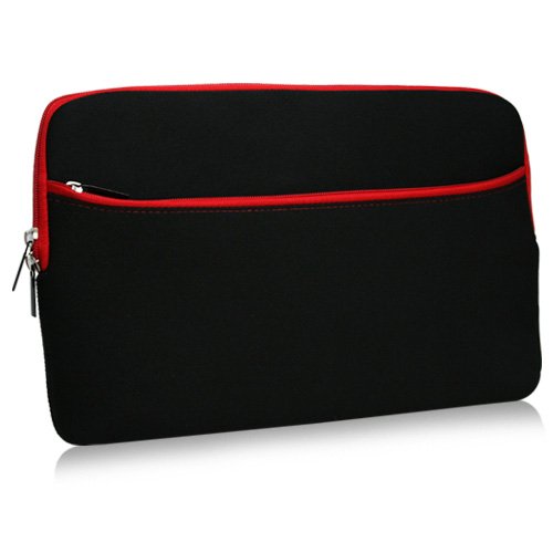 BoxWave Schutzhülle für Lenovo ThinkPad Yoga 11e (5th Gen) (11,6 Zoll) (SoftSuit mit Tasche) Schwarz mit rotem Rand von BoxWave