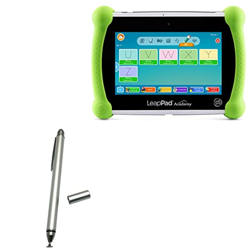 BoxWave Stylus-Eingabestift für LeapFrog LeapPad Academy (Stylus Pen von BoxWave) – kapazitiver DualTip Stylus Pen mit Faserspitze, kapazitiver Eingabestift für LeapFrog LeapPad Academy – Metallic Silber von BoxWave