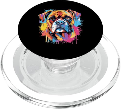 Boxer Hunderasse Haustier - Pop Art Bunt PopSockets PopGrip für MagSafe von Boxer Dog Breed Pet Designs