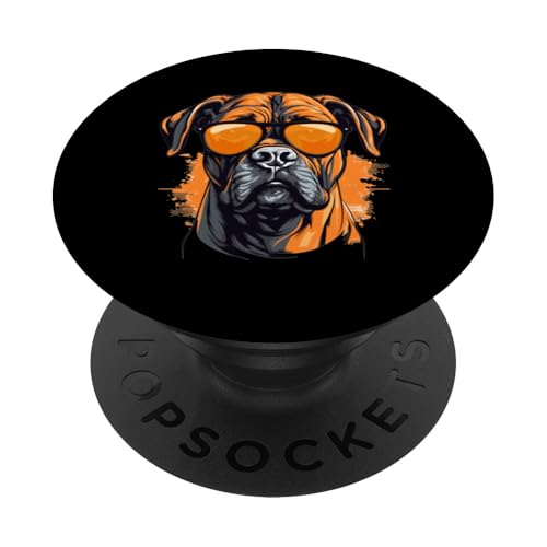 Boxer Hunderasse Haustier mit Sonnenbrille PopSockets Klebender PopGrip von Boxer Dog Breed Pet Designs