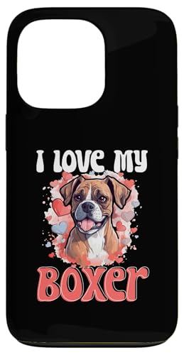 Hülle für iPhone 13 Pro Boxer Hunderasse Haustier – I Love my Boxer von Boxer Dog Breed Pet Designs