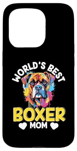 Hülle für iPhone 15 Pro Boxer Hunderasse Haustier - World's Best Boxer Mom von Boxer Dog Breed Pet Designs