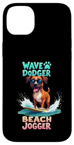 Cooler Boxer Surfing Dog Hülle für iPhone 14 Plus von Boxer Dog Fun Designs