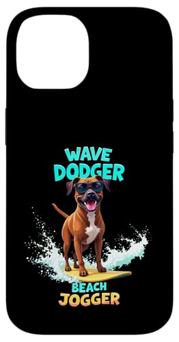 Cooler Boxer Surfing Dog Hülle für iPhone 14 von Boxer Dog Fun Designs