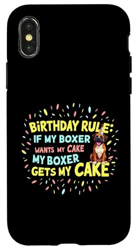 Lustiges Geburtstagsgeschenk Boxer Hund Hülle für iPhone X/XS von Boxer Dog Fun Designs