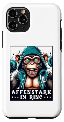 Hülle für iPhone 11 Pro Affenstark im Ring kluger boxender Affe Schimpanse Boxer von Boxer Funny Tiere Kampfsport Boxing Animal Design