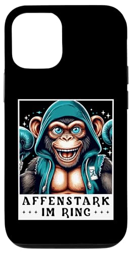 Hülle für iPhone 12/12 Pro Affenstark im Ring kluger boxender Affe Schimpanse Boxer von Boxer Funny Tiere Kampfsport Boxing Animal Design