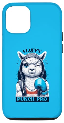 Hülle für iPhone 12/12 Pro lustiges, flauschiges Box- Alpaka, Lama Boxkampf-Schlagprofi von Boxer Funny Tiere Kampfsport Boxing Animal Design