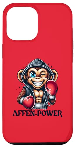 Hülle für iPhone 12 Pro Max Affen-Power lustiger kluger boxender Affe Schimpanse Boxer von Boxer Funny Tiere Kampfsport Boxing Animal Design