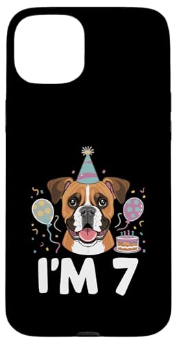 Hülle für iPhone 15 Plus I'm 7 Boxer Hunde-Boxershorts von Boxers Boxer Dog Lover Gifts