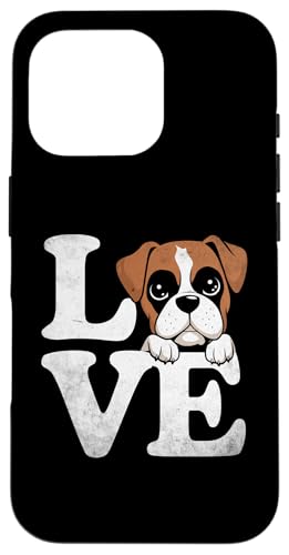 Hülle für iPhone 16 Pro Love Boxer Hund Haustier Hunde Boxer von Boxers Boxer Dog Lover Gifts