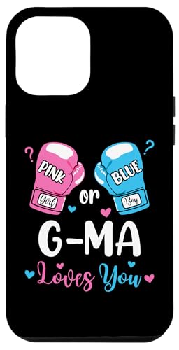 Hülle für iPhone 14 Pro Max Gender Reveal Pink oder Blau G-Ma Loves You Boxing von Boxing Pink Or Blue Loves Baby Gender Reveal Party