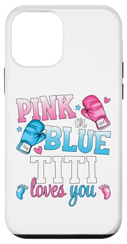 Hülle für iPhone 12 mini Pink oder Blau Titi Loves You Boxing Geschlecht Reveal Party von Boxing Pink Or Blue Loves Funny Baby Gender Reveal