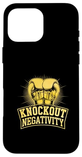 Knockout Negativity Boxer Sport Kraft Gym Athlete Boxen Hülle für iPhone 16 Pro Max von Boxing Sports Glove Boxer For Athletes Gift