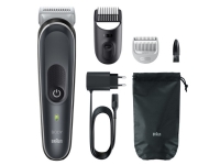 Braun BG5350, Schwarz, Silber, 0,5 mm, 1,1 cm, Ladend, Wechselstrom/Batterie, 100 min von Braun