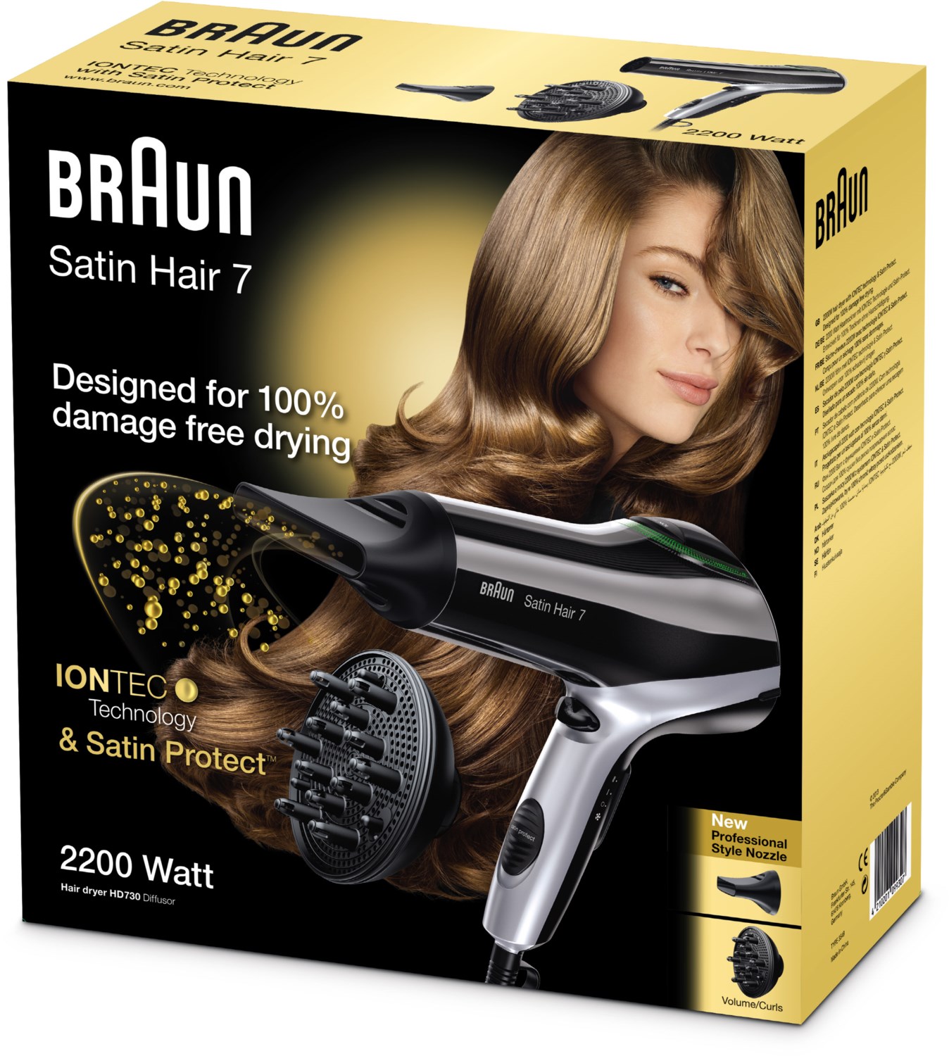 HD 730 Diffusor Satin Hair 7 Haartrockner von Braun