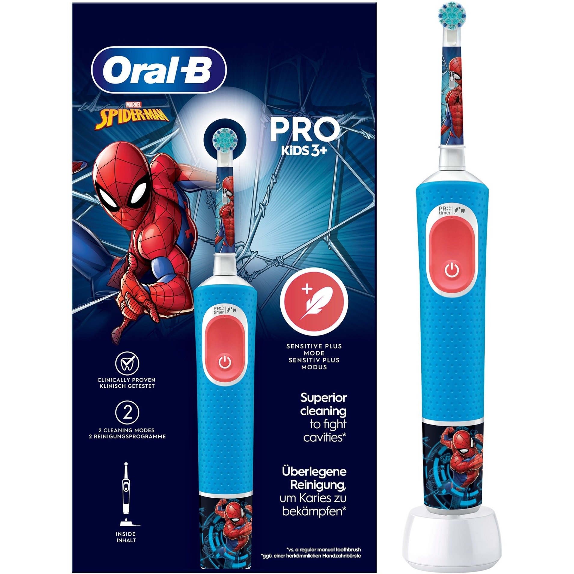 Oral-B Vitality Pro 103 Kids Spiderman, Elektrische Zahnbürste von Braun