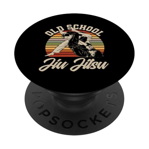 Old School Jiu Jitsu Retro Vintage Stil PopSockets mit austauschbarem PopGrip von Brazilian Jiu Jitsu Geschenkideen Kampfsportler