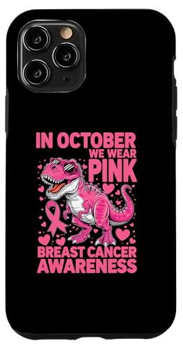 Hülle für iPhone 11 Pro Kinder Kleinkind im Oktober tragen wir rosa Dino Brustkrebs von Breast Cancer Awareness Apparel & Gifts