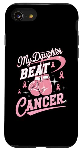 Hülle für iPhone SE (2020) / 7 / 8 My Daughter Beat Cancer Support Brustkrebs-Bewusstsein von Breast Cancer Awareness Apparel & Gifts