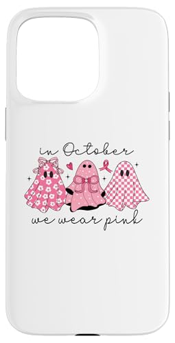 Hülle für iPhone 15 Pro Max Brustkrebs-Bewusstsein rosa Geist Oktober Kokette Schleife Punkte von Breast Cancer Tees NYC