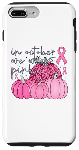 Hülle für iPhone 7 Plus/8 Plus Brustkrebs-Bewusstsein rosa Kürbis-Leopardenband Oktober von Breast Cancer Tees NYC