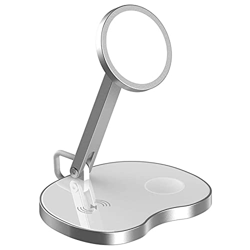 Breeshy 3-In-1-Magnet-Wireless-LadegeräT für -Serie//, für LadegeräT (Y5, Silber) von Breeshy