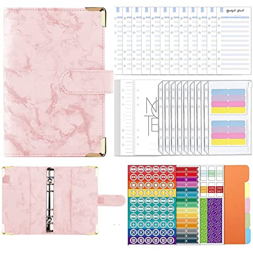 Breeshy Budget Binder Kit, Wasserdichte UmschläGe für Bargeldbudgets mit ReißVerschluss, Loseblattpapier, Etikettenaufkleber, zum Sparen Von Geld B von Breeshy