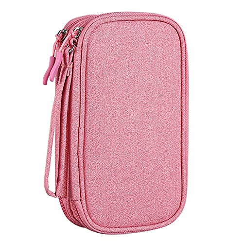 Breeshy Elektronik ZubehöR Organizer Beutel Tasche, für Power Adapter/LadegeräT/Kabel/Stifte, Entwickelt für Schul MäDchen (Rosa) von Breeshy