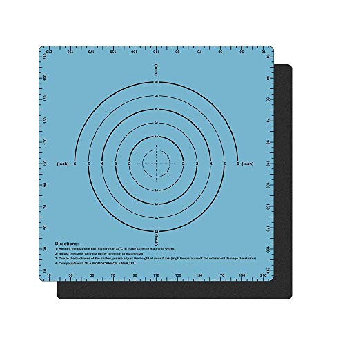 Breeshy Magnetischer Heiß Bett Aufkleber mit Schichtigem Druck zum Erstellen Von Oberflächen Bändern für 3D Drucker Aufbau Form Beheizter Bett Aufkleber (220 X 220 Mm) von Breeshy