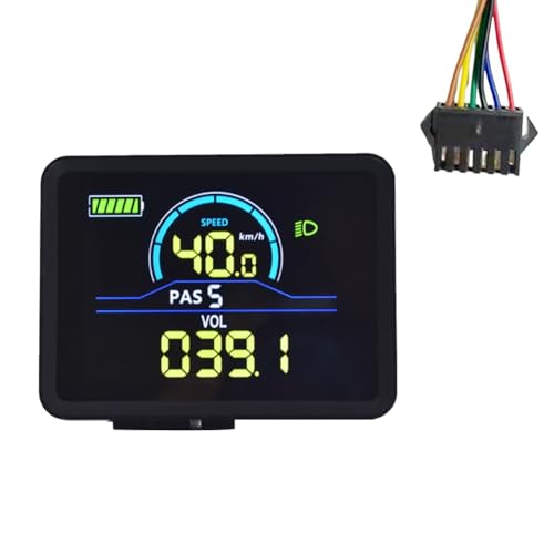 Breeshy P5C LCD-Anzeige für Elektrofahrräder, 24 V-60 V, Intelligentes E-Bike-Display, IP67, UART, LCD-Anzeige, SM 6PIN von Breeshy