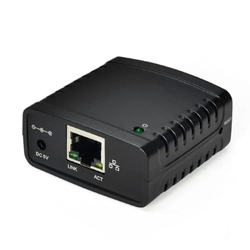 Breeshy USB 2.0 LRP Printserver Share A LAN Ethernet Netzwerkdrucker Netzteil USB HUB 100Mbps Printserver EU Stecker von Breeshy