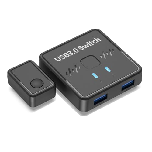 Breeshy USB 3.0 Drucker-Sharer-Switch USB 2-In-1 Drucker-Sharer U-Disk Maus Tastatur Festplatte Externer Controller von Breeshy