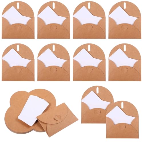 25 Stück Kleine Briefumschläge Mini Kärtchen Zum Beschriften Mini Umschläge Mini Briefumschläge Mit Karten Kraftpapier Umschläge Mini Kraftpapier Umschläge Blanko Kärtchen Für Geschenkkarten Diy von Bremorou