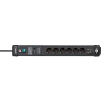 Brennenstuhl Premium-Line Steckdosenleiste 6-fach 3m mit 2 mal USB schwarz von Brennenstuhl