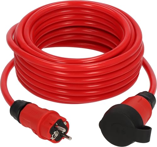 Brennenstuhl Professional Verlängerungskabel VQ 1200 IP44 (10m Kabel H07BQ-F 3G2,5 in rot, Baustelleneinsatz und ständiger Einsatz im Freien, Made in Germany) von Brennenstuhl