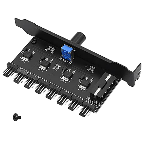 Briaatt PC 8 KanäLe LüFter Hub LüFter Drehzahl Regler für CPU GehäUse HDD VGA PWM LüFter PCI Halterung Power by 12V LüFter (4Pin) von Briaatt