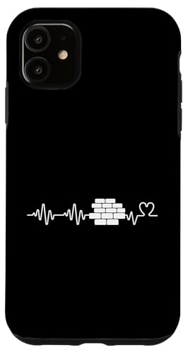 Hülle für iPhone 11 Brick Mason Heartbeat Proud Funny Maurer von Bricklayer Brick Mason Building Masonry