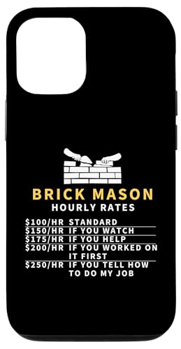 Hülle für iPhone 12/12 Pro Brick Mason Stundensätze Lustiger Maurer von Bricklayer Brick Mason Building Masonry