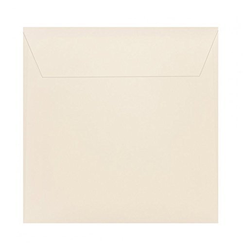 25 Quadratische Briefumschläge 17 x 17 cm 170 x 170 mm Zart Creme Verschluss: Kuverts mit Haftstreifen Grammatur: 120 g/m² von Briefumschläge24Plus