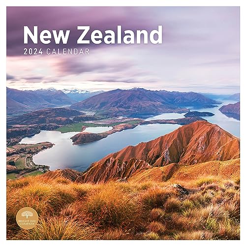 Bright Day Neuseeland Monats-Wandkalender 2024, 30,5 x 30,5 cm, Aotearoa Kiwi Auckland Wellington von Bright Day Calendars