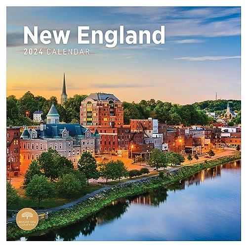 Bright Day Wandkalender 2024 New England, 30,5 x 30,5 cm von Bright Day Calendars