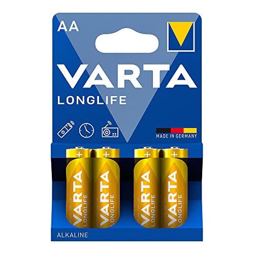 Alkalina Batterie AA - LR06 Longlife in 4er Blisterpackung, ideal für Lange Leistung Maße: Ø14,5x50,5mm Halten Sie Ihre Geräte Immer bereit. von Brightium